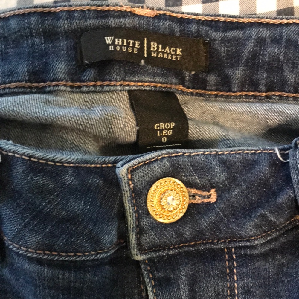 Distressed Denim Crops - Picture 2 of 3